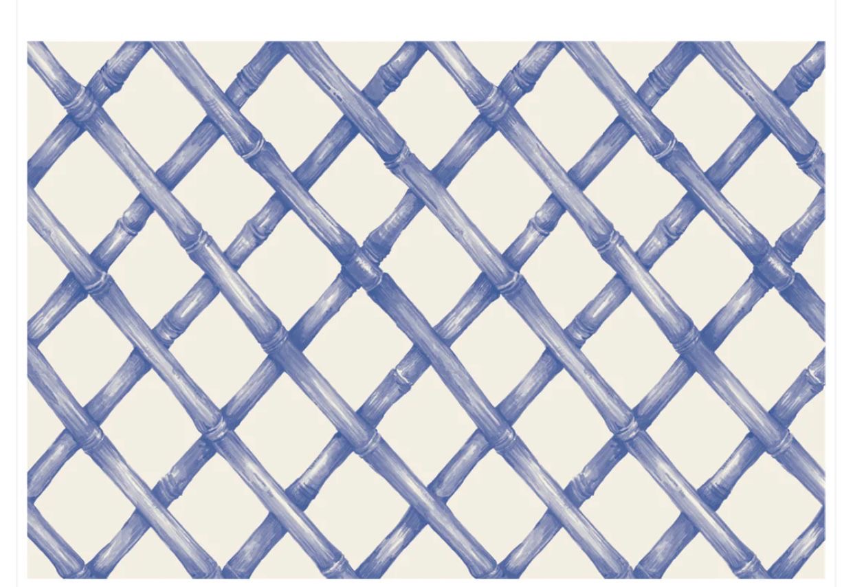 Blue bamboo placemats