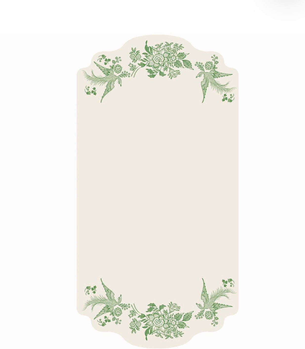 Green asiatic table card