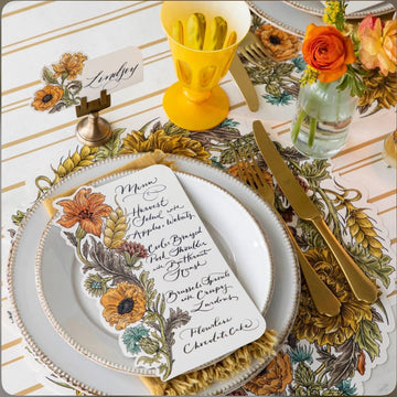 cut autumn acanthus wreath placemats