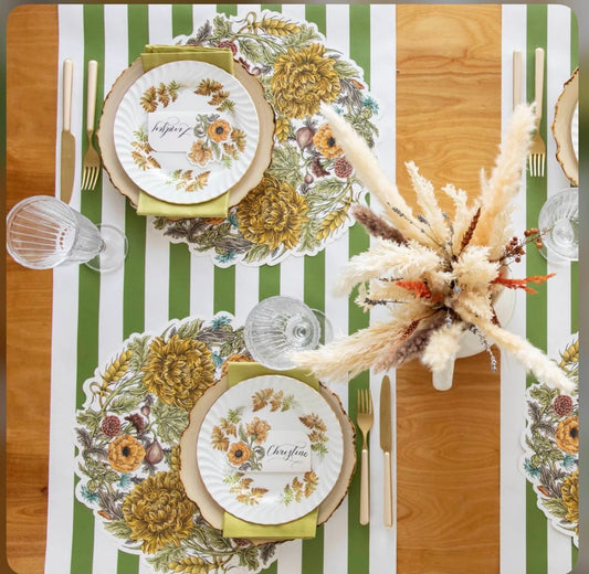 cut autumn acanthus wreath placemats