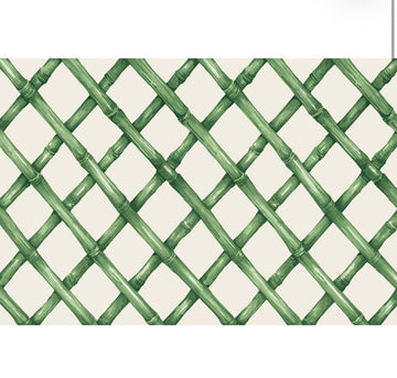 Green lattice placemats