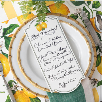 Lemon table card